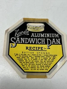 VINTAGE BROCHURE LABEL KANDE SANDWICH PAN TRAY AUSTRALIA ADVERTISEMENT - Bild 1 von 2