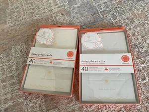Martha Stewart Daisy Flower White Place Cards lot 2 NIB - Picture 1 of 5