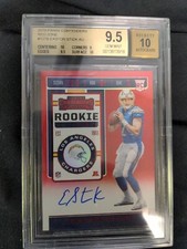 Easton Stick 2019 Contenders FOTL Red Zone Auto Helmet On-card BGS 9.5/10