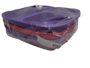 3PCS ECR for Kids heavy duty Plates Divided Plates ,Trays purple and pink - Picture 1 of 3