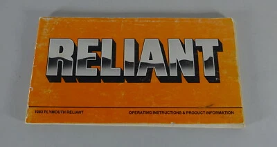 Manuale Dell'Owner / Manuale Plymouth Reliant Del 1983 - Immagine 1 di 2