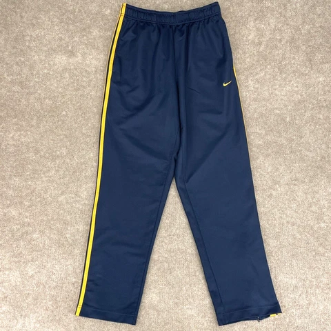 Vintage Gray Tag Nike Mens M Basketball Warm-Up Track Pants Ankle Zip Cover
