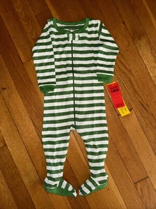 Dino Dee 6-12 months Green And White Footed Sleeper - Picture 1 of 12
