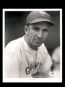 Carl Hubbell PSA DNA Coa Signed 8x10 Photo Autograph Giants - Picture 1 of 3