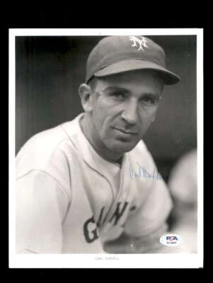 Carl Hubbell PSA DNA Coa Signed  8x10 Photo Autograph Giants - Image 1 of 3
