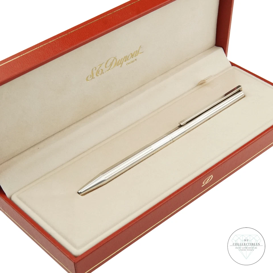 S.T. Dupont Classique Kugelschreiber Silber Drehmechanik mit Box - Bild 1 von 4