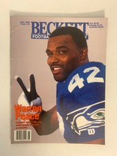 Beckett Football Card Monthly Magazine June 1996 Warren Peace Cover