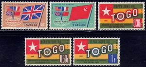 1961 Togo SC# 382-388 - Flag of Togo and UN Emblem - 5 Different Stamps - M-H - Picture 1 of 2
