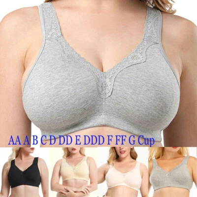 Plus Size Ladies Bras Minimizer Bra Full Cup Unpadds Brassiere Wireless Lingerie - Image 1 of 4