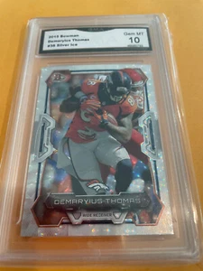 DEMARYIUS THOMAS BRONCOS 2015 BOWMAN SILVER ICE # 38 GRADO 10 L@@K - Foto 1 di 2