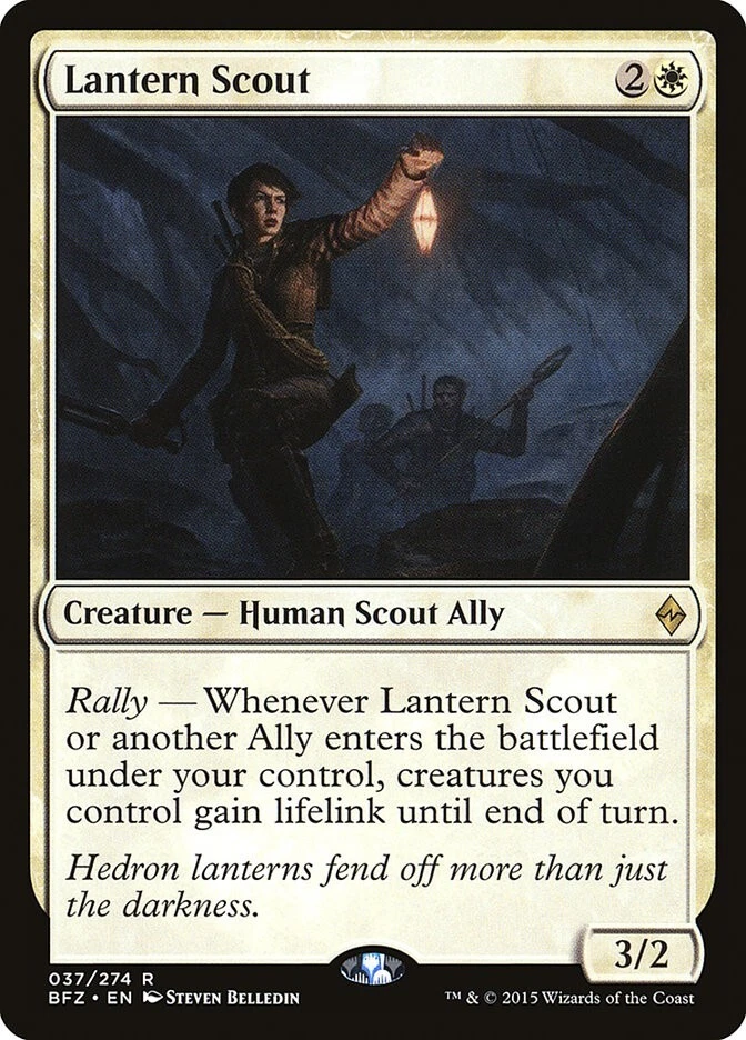 Played MTG Lantern Scout Battle for Zendikar BFZ R 37 - Image 1 of 1