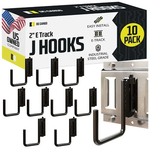 DC Cargo E-Track J Hook, 2", Standard Duty, 10-pack - Picture 1 of 7