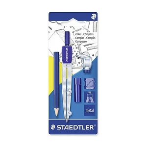 Brújula escolar Staedtler 550 60 BK con adaptador universal, caja de plomo y lápiz - Imagen 1 de 2