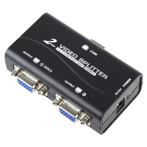 a 2 con cable USB Adaptador divisor de vídeo de pantalla dividida Duplicador divisor VGA - Imagen 1 de 7