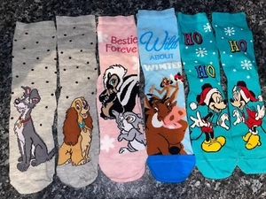 COTTON RICH Disney Character Socks 3 Pairs 4-8 You Choose 3 Different Pairs - Picture 1 of 6
