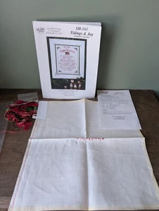 Sue Hillis 'Tidings & Joy' Christmas Cross Stitch Kit w/Beads & Charm *Started* - Picture 1 of 8