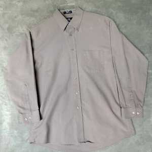 Stafford Oxford Mens Size 16.5 Beige Shirt Long Sleeve Button Up Wrinkle Free - Picture 1 of 13
