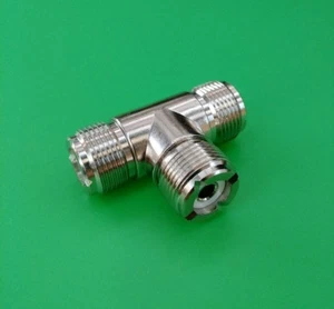 (2 Stück) UHF Dreifach Buchse (T-Typ) Stecker - USA Verkäufer - Bild 1 von 3