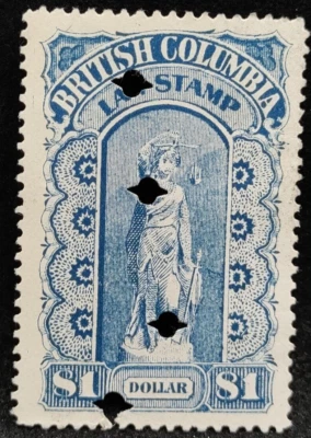 MATT'S STAMPS CANADA SCOTT #BCL15 PROVINCIAL LAW STAMP, 1893, USED CV$35 - Image 1 of 3