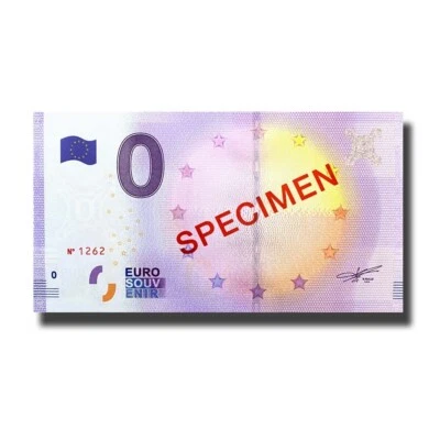 0 Euro Souvenir Banknote Specimen In RED Overprint Variety ERROR NC-2A Rare - Image 1 of 4