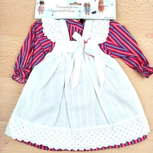 Vintage Doll Dress, dark blue with Floral pattern, Country Style Dress, 19.6" - Picture 1 of 10