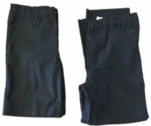 Boys TU Black School Trousers & Shorts Set Age 8 Years 26” Waist - Picture 1 of 8