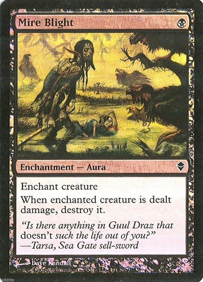 MTG - Zendikar - Mire Blight - 2X - Foil - NM - Image 1 of 1