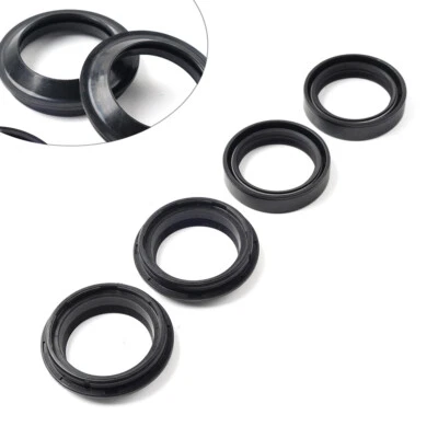 Sellos de aceite antipolvo de horquilla delantera 4 piezas para motor Suzuki RM125 RM250 1979-1982 KX KDX 250 Foto 1 de 4