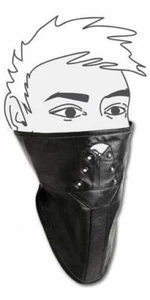 Leather Neck Cover Windproof Warmer Motorcycle Apparel Cruiser Quality - Zdjęcie 1 z 1