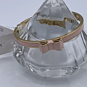 NEW Kate Spade a Bow Pink Gold Bangle Bracelet - Picture 1 of 7