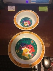 KIDS BABY SHARK BREAKFAST SET BOWL,PLATE BIRTHDAY CHRISTMAS  KIDS - Picture 1 of 1