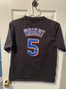 David Wright New York Mets Majestic Boys Black Shirt Size Large - Picture 1 of 2