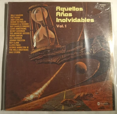 AQUELLOS AÑOS INOLVIDABLES VOL. 1, FEAT. BILLY VAUGHN, 1977 TRIPLE MEXICAN LP - Image 1 of 4