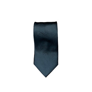 Vesuvio Napoli Mens Tie Black Floral 100% Polyester Necktie 60"L X 4"W