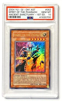 2004 Yugioh SPIRIT OF THE PHARAOH AST-062 1st Edition Ultra Rare PSA 10 Gem Mint - Image 1 of 4