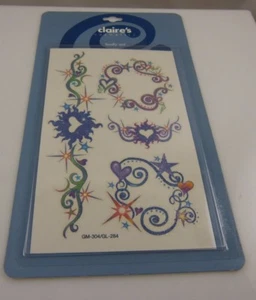 Temporary tattoos body art glitter tattoo Hearts & Stars - Picture 1 of 6