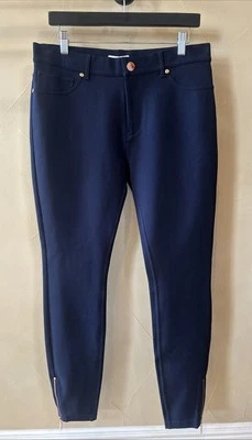 NWT Ted Baker Skinny Zip Cuff Ponte Navy Blue Stretch Size 4 US Size 10 - Image 1 of 4