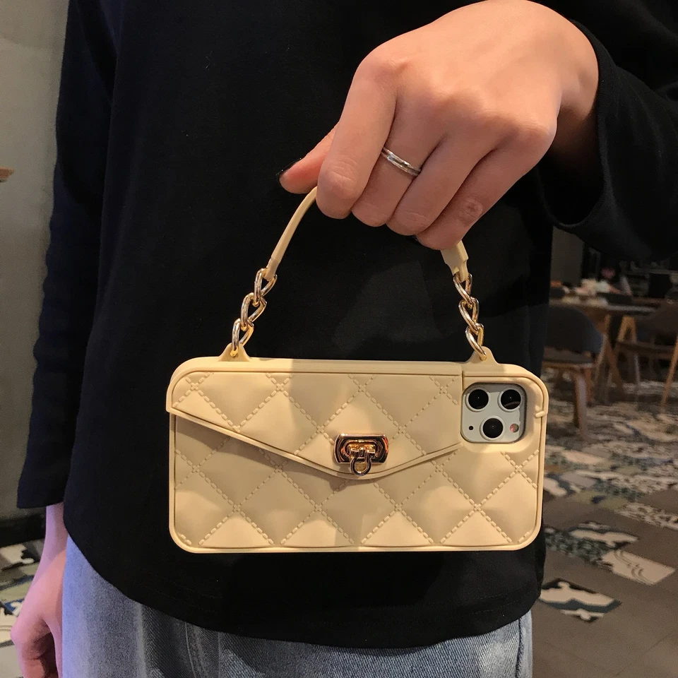 Para iPhone 17 Pro Max 16 15 14 13 Bolso de Mano Cartera Estuche Correa para el Hombro Foto 1 de 4