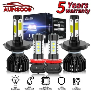 For Kia Sportage 2005-2008 9003 H11 LED Headlight Bulbs High Low Beam Fog Light - Picture 1 of 16