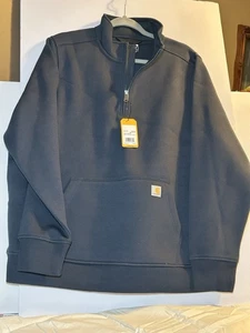 Chaqueta Pullover Carhartt Ajuste Original 1/4 Cremallera - Para Hombre Talla XL - Azul Marino Nueva Con Etiquetas - Imagen 1 de 4