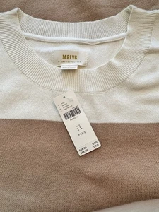 Nwt Maeve by Anthropologie 2x Sleeveless Sweater Top Beige Cream Neutral - Picture 1 of 6