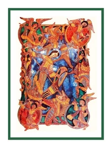 St Michael Archangel 11th Century Frieze Counted Cross Stitch Chart Pattern - Picture 1 of 5