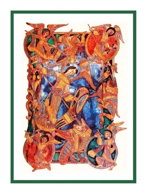 St Michael Archangel 11th Century Frieze Counted Cross Stitch Chart Pattern - Image 1 of 4