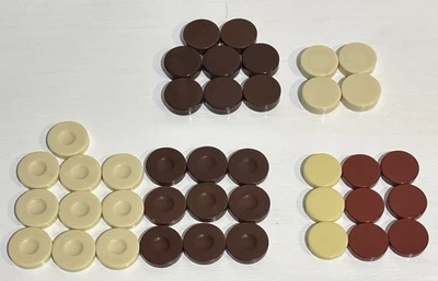 Lote misto vintage de 40 peças de gamão - batatas fritas / fichas - tamanhos variados - Imagem 1 de 4