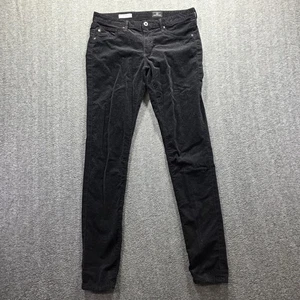 AG Adriano Goldschmied Pantalone Donna 29R Nero The Legging Super Skinny Velluto a coste - Foto 1 di 11