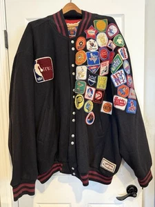 Vintage Jeff Hamilton NBA/ABA Hardwood Classics Jacket Black Wool HWC 3XL - Picture 1 of 9