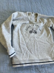 The Little White Company London Kids Born To Explore Bike Sweatshirt 3-4 Years - Picture 1 of 5