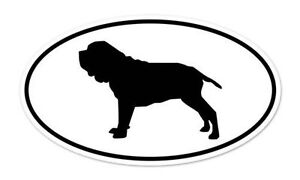 Neapolitan Mastiff Dog Breed Shape Oval car window bumper vinyl sticker 5" x 3"