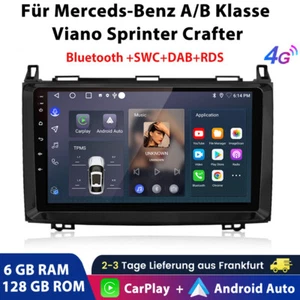 Android 14 Autoradio Für Mercedes Benz A/B Vito Viano Sprinter GPS Carplay 128GB - Bild 1 von 22