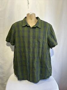 The North Face Hammetts Short Sleeve Button Down Shirt English Green Plaid XXL - Picture 1 of 9